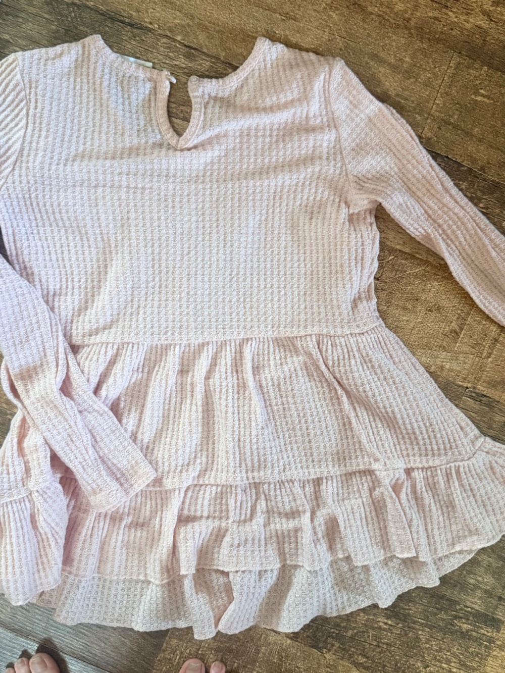 Knit works soft longsleeve pink top girls size 12-14